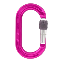 英國 ISC Aluminium Oval Karabiner_Screwgate 手動鎖鉤環O型 粉色